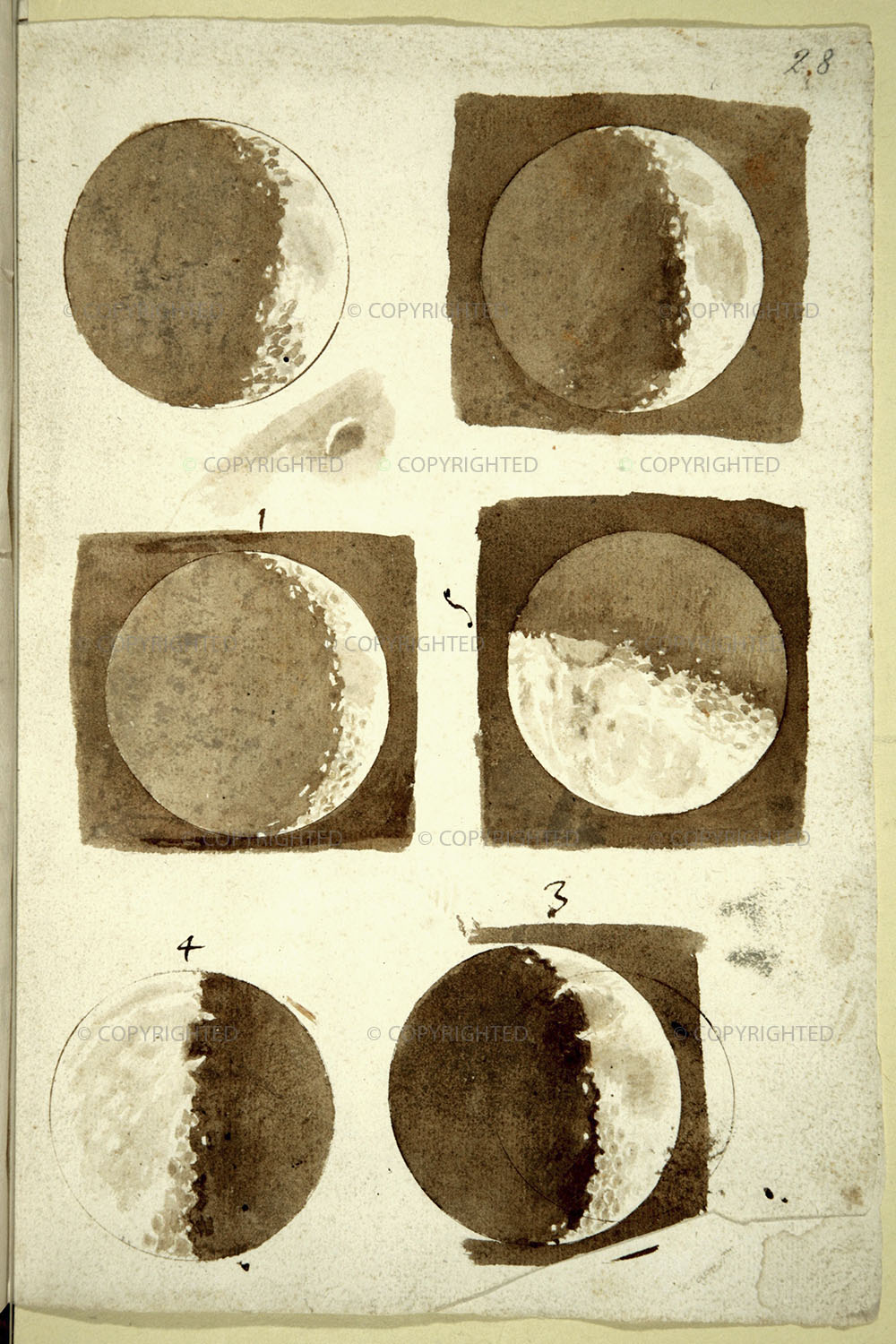 Galileo Galilei, Drawings of the Moon