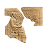 Frammenti di pinax con Persefone e Hades in trono
