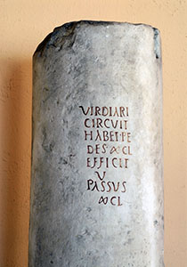 Boundary column of a viridarium