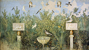 Ambiente con composizione di giardino (parete di destra)