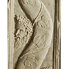 Pilastrino con lastra a rilievo (dettaglio)