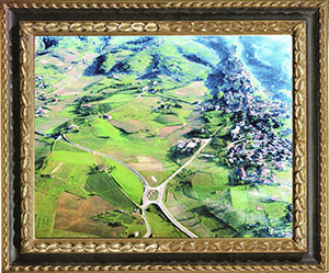 Veduta aerea del territorio di Vinci, "cornice aerea", 1999.
