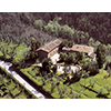 Aerial view of the house at Anchiano, after being rebuilt in 1986.