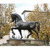 Equestrian monument in Piazza della Libert.