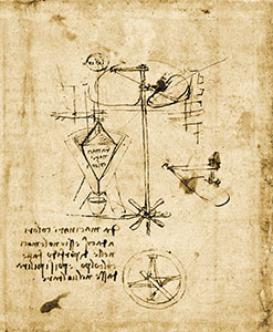 Doccia Mill at Vinci in a drawing by Leonardo (Codex Atlanticus).