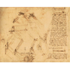 Codice Atlantico, 382 r. - Foglio con la descrizione del "Modo d'afforzicare un fasciculo di vimine" e, in basso a sinistra, del "Modo di seccare il Padule di Piombino", c. 1504.