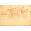 Codice di Madrid II, 7v. - Veduta dei Monti Pisani con la Verruca e il punto di osservazione presso Cascina, c. 1503-1504.