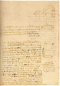 Codice di Madrid II, 88v. - Il porto di Piombino, c. 1504.
