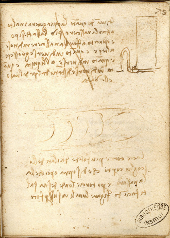 Ms.  I, 75r. - "Little mill of Florence", c. 1495.