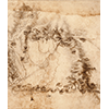 RLW 12685. - Carta della Toscana di nord-ovest (da Firenze a Barga, Ripafratta e Bientina) con studi per la deviazione dell'Arno nel Canale di Firenze, attraverso Prato, Pistoia e Serravalle, c. 1503.