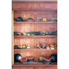 Display case with wax models of fruit, State Agricultural Institute, Florence.