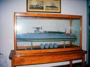 Model of a MAS-type military ship, "Fratelli Orlando" Shipyard, Livorno.