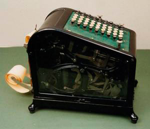 Burroughs mechanical calculator, 1895, Museum of Calculation Instruments, Pisa.