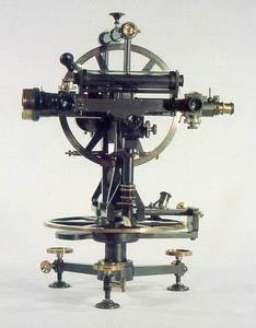 Theodolite used from 1918 to 1982 to measure the overhang of the Leaning Tower of Pisa, Department of Civil Engineering, University of Pisa.
