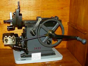 Model of shaping machine, I.I.S. 'L. da Vinci  Fascetti', Pisa.