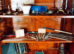 Thermometers; nineteenth-century notebook with records of dates of instrument calibration, Department of Pharmaceutical Science,University of Pisa.