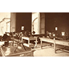 Historic photo of the Optical Room in the Military Chemical-Pharmaceutical Plant, Florence.