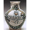Earthenware jar with spout, marked with the emblem of the the Hospital of Santa Fina, San Gimignano.