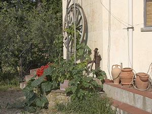 Attrezzi all'esterno del Museo della Casa Contadina, Castelnuovo di Subbiano.