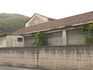 Buildings of the former silk production factory at Rassina.
