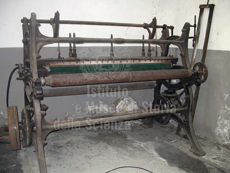 Old  friezing machine before restoration in the Wool Mill of Stia.