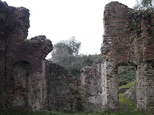 Apsed portion of the interior of the baths, Roman Villa of Massaciuccoli, Massarosa.