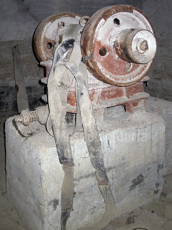 Mechanical apparatus inside the Remole Fulling-mills, Bagno a Ripoli.