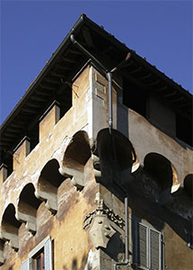 Stemma dei Medici, Villa Medicea di Careggi, Firenze.