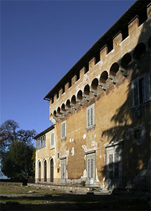 Facade of the Medici Villa at Careggi, Florence.