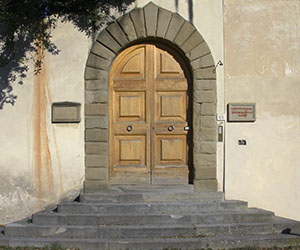 Main entrance to the Accademia della Crusca, the Medicean Villa of Castello, Florence.