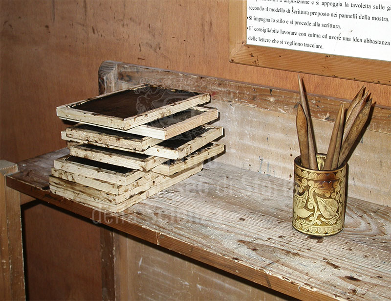 Tavolette di legno cerate e stili, Museo Didattico della Civilt della Scrittura, San Miniato.