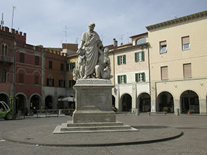 Monument sculpted by Luigi Magi and erected in 1846 in Piazza Dante at Grosseto to commemorate the land reclamation projects implemented by Leopoldo II in Maremma.
