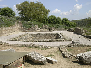 Pool in thermal baths from the time of Hadrian, Roselle.