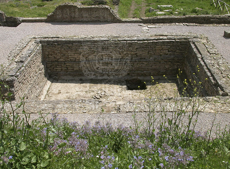 Pool in thermal baths from the time of Hadrian, Roselle..