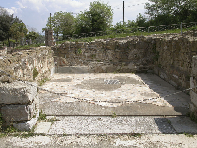 Remains of a public building dating from the early Imperial Age in the vicinity of the Forum at Roselle.