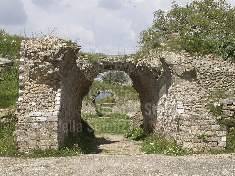 Arch opening onto the arena of the Roman Amphitheatre at Roselle.