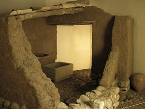 Replica of  an Etruscan  house, Museo Archeologico of Scansano.