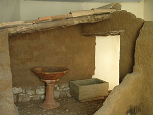 Ricotruzione di un'abitazione di epoca etrusca, Museo Archeologico di Scansano.