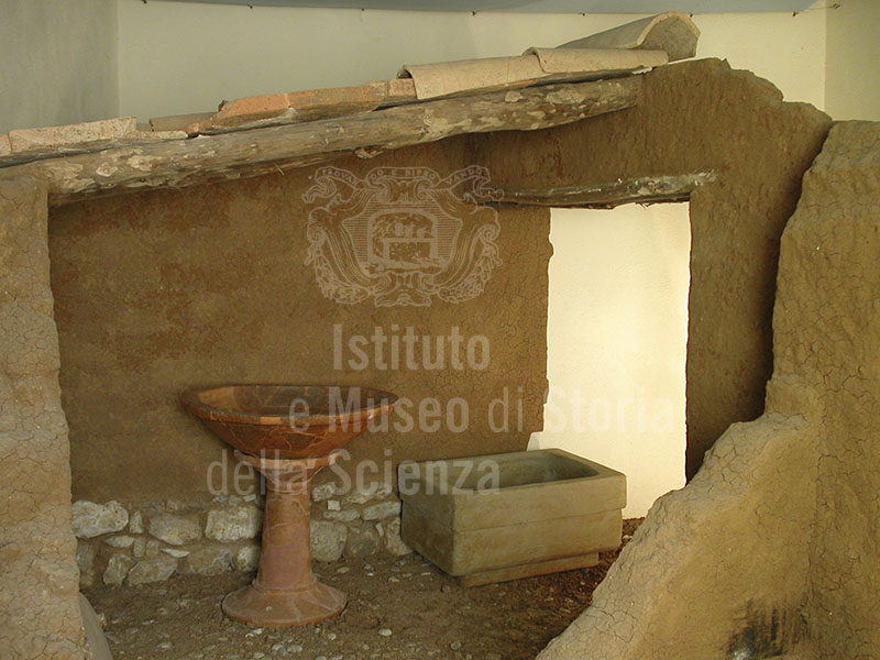 Replica of  an Etruscan  house, Museo Archeologico of Scansano.