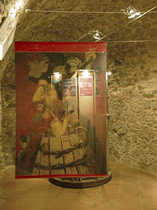 Pannello all'interno del Museo della Vite e del Vino di Scansano.
