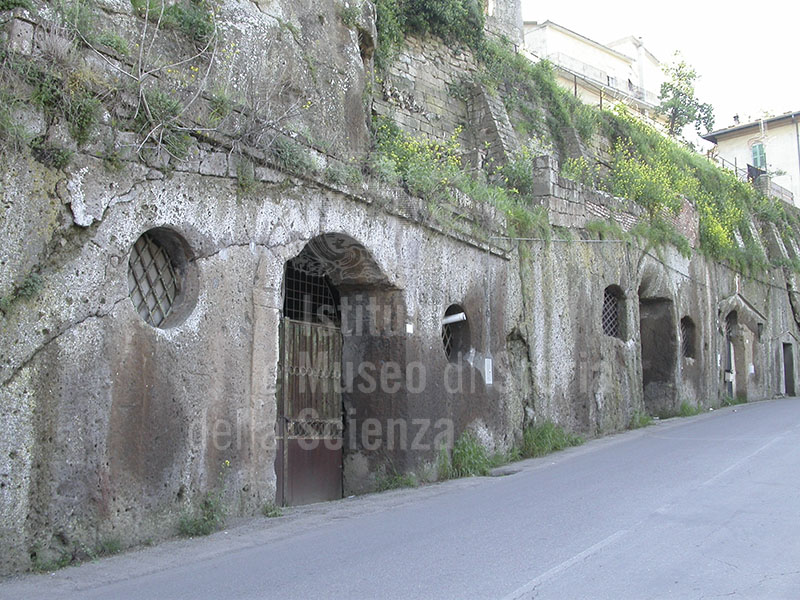 Warehouses cut out of tufa stone, Pitigliano.