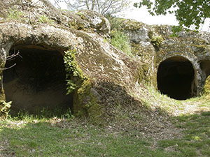 Grotto in the medieval rupesrtrian village of  Vitozza, Sorano.