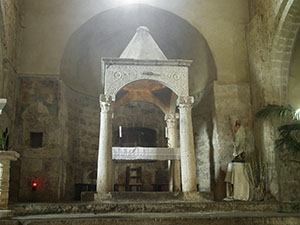 Early Medieval ciborium in the Church of Santa Maria Maggiore at Sovana.