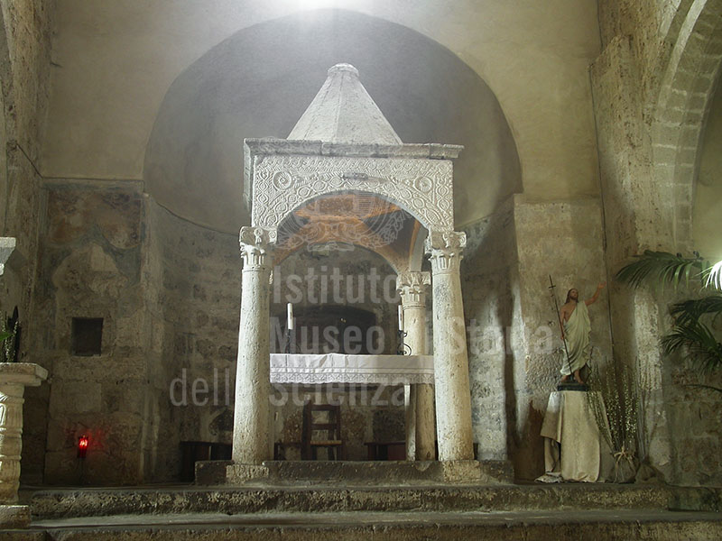 Early Medieval ciborium in the Church of Santa Maria Maggiore at Sovana.