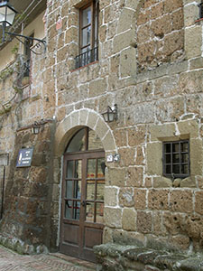 Entrance to the Museo di Malacologia Terrestre in Sovana.