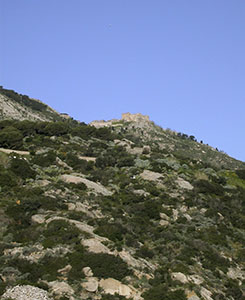 View from below of Giglio Castello.