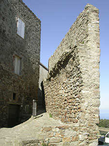 Tratto della cinta muraria di Giglio Castello.