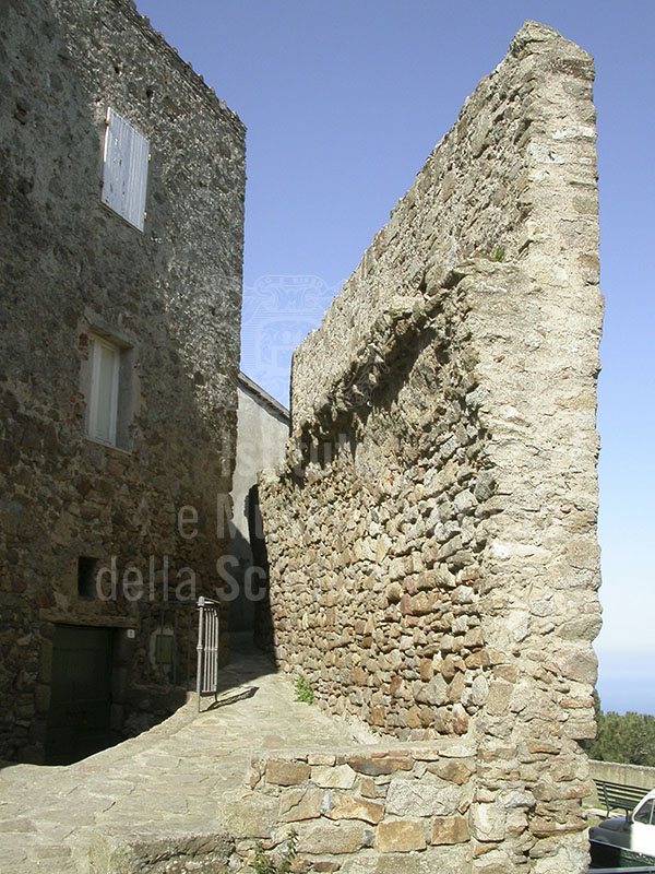 Tratto della cinta muraria di Giglio Castello.