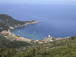 View of Campese, Giglio Island.