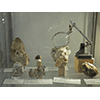 Samples of tormalin and albite, Museo della Mineralogia e della Geologia  dell'Isola del Giglio.